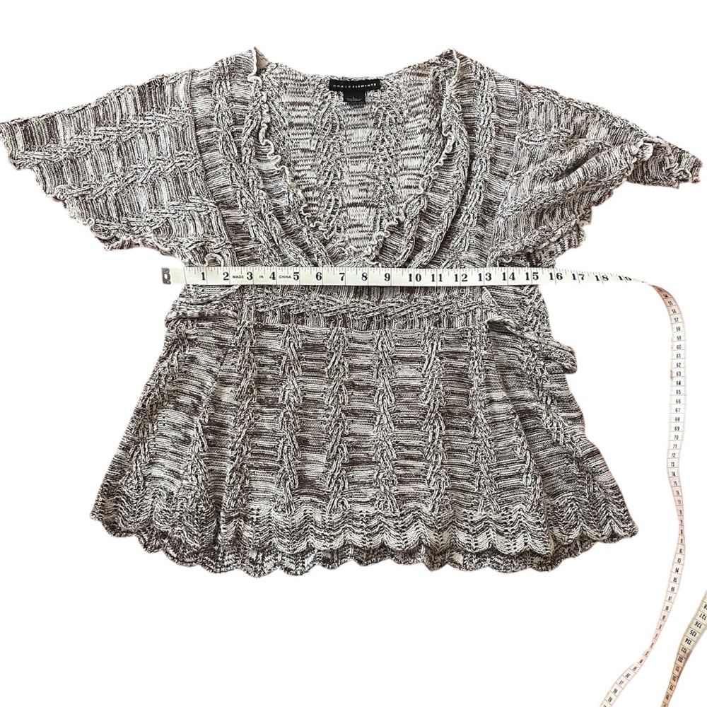 Grace Elements Textured Gray Blouse - image 4